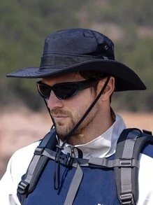 1入夏季男士漁夫帽，戶外防曬寬邊巴拿馬帽，獵獸徒步帽，網布漁夫帽，海灘防曬帽