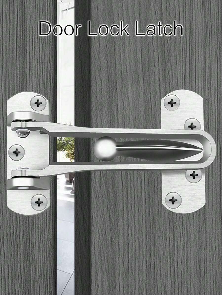 Door Lock Latch- Swing Bar Door Guard For Front And Inside Door, Safety Childproof Reinforcement Door Stopper For Kids Home Hotel Apartment, Door Chain For Home Security, Thicken Zinc Alloy Made - Door Lock Latch - View 1