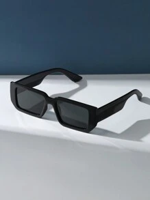 Vintage Rectangular Unisex Plastic Fashion Classic Decorative Outdoor Travel Beach Vacation UV Protection Fashion Glasses - Multicolor - View 3