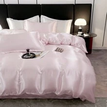 Juego de ropa de cama de 3 piezas con funda nórdica lavada con estilo, suave y cómoda. Fresca pero no fría, de seda suave, adecuada para dormir sin ropa. 1 * Funda nórdica + 2 * Fundas de almohada, sin relleno, transpirable, lavable a máquina. Apropiada para el dormitorio principal, la habitación de invitados, el dormitorio, en todas las estaciones