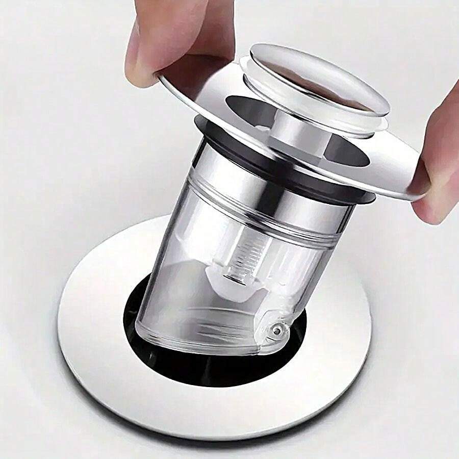 1 pièce Filtre universel pour évier de bassin en acier inoxydable popup avec noyau à ressort