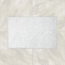 Bargain Hunters Ivy Chenille Bath Mat Non Slip Soft Absorbent Microfiber 17x24 20x30 Various Colors - trắng - Xem 1