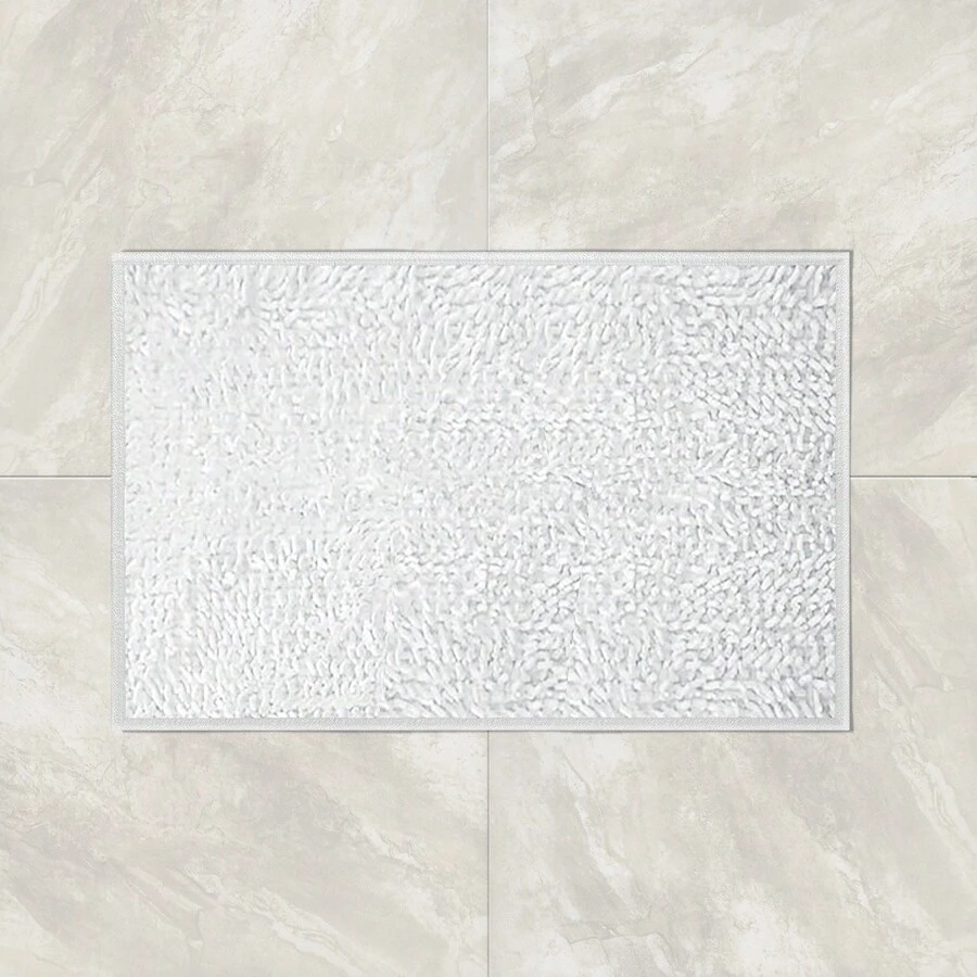 Bargain Hunters Ivy Chenille Bath Mat Non Slip Soft Absorbent Microfiber 17x24 20x30 Various Colors - trắng - Xem 1