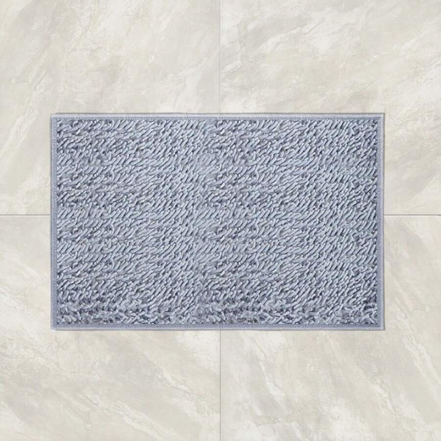 Bargain Hunters Ivy Chenille Bath Mat Non Slip Soft Absorbent Microfiber 17x24 20x30 Various Colors - 淺灰色 - 查看 1