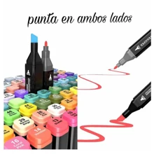 Set de 168/120/80/60/48/36/24 marcadores de punta doble, punta de pincel, para papelería, en variedad de colores, con organizador. Marcadores de agua de punta doble y pincel para dibujar, colorear, acuarelas, caligrafía y cómics. Marcadores de punta de pincel para niños y adultos. Set de marcadores premium de alta calidad, acrílicos permanentes, en estuche, para regresar a la escuela