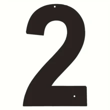 1 pezzo Numeri moderni neri in metallo da 12 pollici (circa 30,5 centimetri), adatti per numeri civici, decorazione della casa, decorazione della stanza, decorazione della parete - nero - Visualizzare 7
