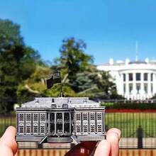 Modelo de Montagem Metálica 3D, Quebra-cabeça de Fivela de Aço Inoxidável DIY, Modelo de Arquitetura, Sem Necessidade de Cola, Presente de Aniversário, Ornamento Decorativo, Ponte de Brooklyn, Cinco Pagodes, Moinho de Vento Holandês