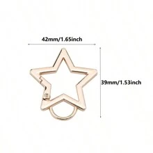 3入組星形捕獲勾 - 鋅合金卡拉比尼爾可用於DIY珠寶製作鑰匙扣包，鑰匙扣扣環 - 3 Colors - 查看 3