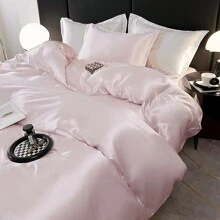 Juego de ropa de cama de 3 piezas con funda nórdica lavada con estilo, suave y cómoda. Fresca pero no fría, de seda suave, adecuada para dormir sin ropa. 1 * Funda nórdica + 2 * Fundas de almohada, sin relleno, transpirable, lavable a máquina. Apropiada para el dormitorio principal, la habitación de invitados, el dormitorio, en todas las estaciones