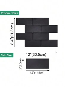 Azulejos de salpicadura para la cocina, autoadhesivos, azulejos de metro premium autoadhesivos de color negro mate, azulejos autoadhesivos para salpicaduras en la cocina, el baño, la chimenea, la caravana, etc. (negro mate), pegatinas, vinilos decorativos para el hogar, artículos de decoración de primavera para renovar su hogar, pegatinas de decoración de ramas, regalos de cumpleaños y graduación