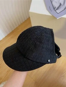 1頂女士格紋寬沿運動遮陽帽，具有通風、防紫外線功能，適合戶外活動