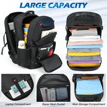 17 Inch Waterproof Laptop Backpack For Travel With TSA Friendly, Extra Large College School Gaming Backpack For 17.3 Inch Computer, Business Backpack With USB Charging Port For Men And Women, Black Ruck Sack Work Weekend Summer Vacation Holiday Large Capacity Carry On Utility Gift Personalised Gifts Boyfriend Dad Husband Rucksack Fathers Day Gifts College Bag School Bag FreshmanFor Books Back To School Multi-Functional Dorm University Students Book Bag - Blue - View 6
