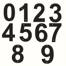 1 pezzo Numeri moderni neri in metallo da 12 pollici (circa 30,5 centimetri), adatti per numeri civici, decorazione della casa, decorazione della stanza, decorazione della parete - nero - Visualizzare 5