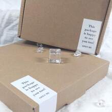 100pcs/Roll Thank You Sticker Seal Labels Small Business Gift Decor Sticker This Package Ls Happy To See You Too 3*9cm - Black and White - View 4