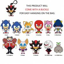 Sega Officially Licensed 3D Anime Character Series - 1pc Mystery Bulk Bag Clip Keychain Random One And Tails Or Other Characters For Mom And Friend Anniversary Gifts