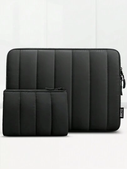 TECOOL 13-16 英寸笔记本电脑保护套，加厚保护壳，兼容 MacBook Air 13/15 M1/M2 (2012-2023)、Pro 13/14/15/16 (2010-2022)、14-16 英寸 Chromebook、Surface、HP 笔记本电脑，防水设计，带配件袋，黑色