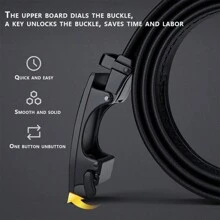 Thắt lưng da nam WilliamPOLO có khóa tự động bằng hợp kim kẽm, cảm giác tối giản cao cấp, phong cách công sở thường ngày đa năng, chiều dài có thể điều chỉnh - màu súng - Xem 10