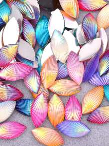 100piezas 7*15mm Mezcla de colores conchas de rhinestones de resina Piedras de cristal No Hotfix Strass Appliques - Color de mezcla aleatoria - Ver 7