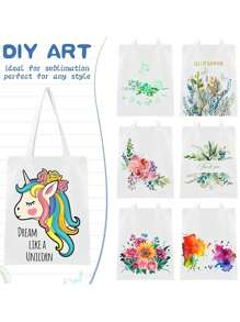 2/4/6/8/12/20Pcs Sublimation Tote Bags Sublimation Blank Tote Bags For Decoration ,Tote Bag, Lightweight Medium Reusable Grocery Shopping Cloth Bags, Reusable Grocery Shopping Cloth Bag, Reusable Folding Shopping Shoulder Bag, Large Capacity Folding Shopping Bag, Household Supplies, Suitable For DIY, Advertising, Promotions, Gifts, Events