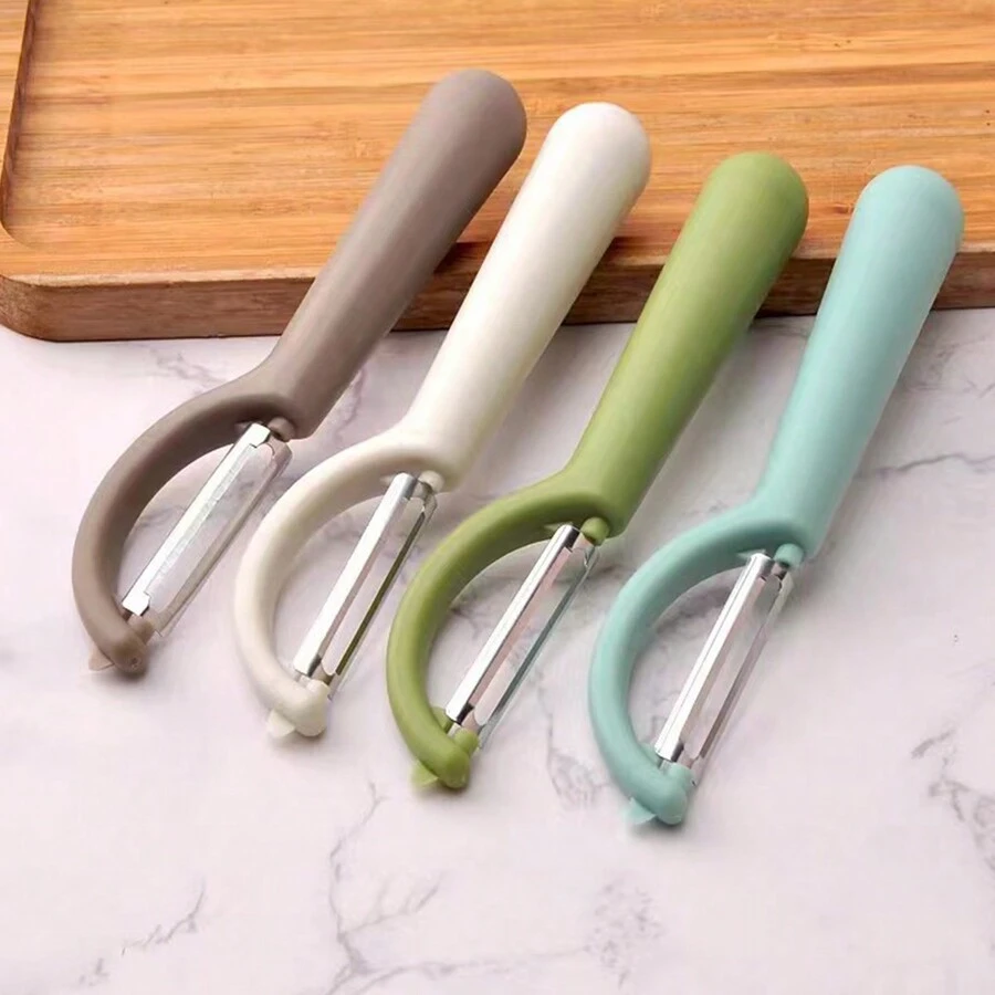不銹鋼削皮器，萬用水果和蔬菜削皮器1入(顏色隨機)，蔬果工具，廚房用品，切割器，食品，沙拉，裝飾，存儲，派對，生日。 - 彩色 - 查看 1