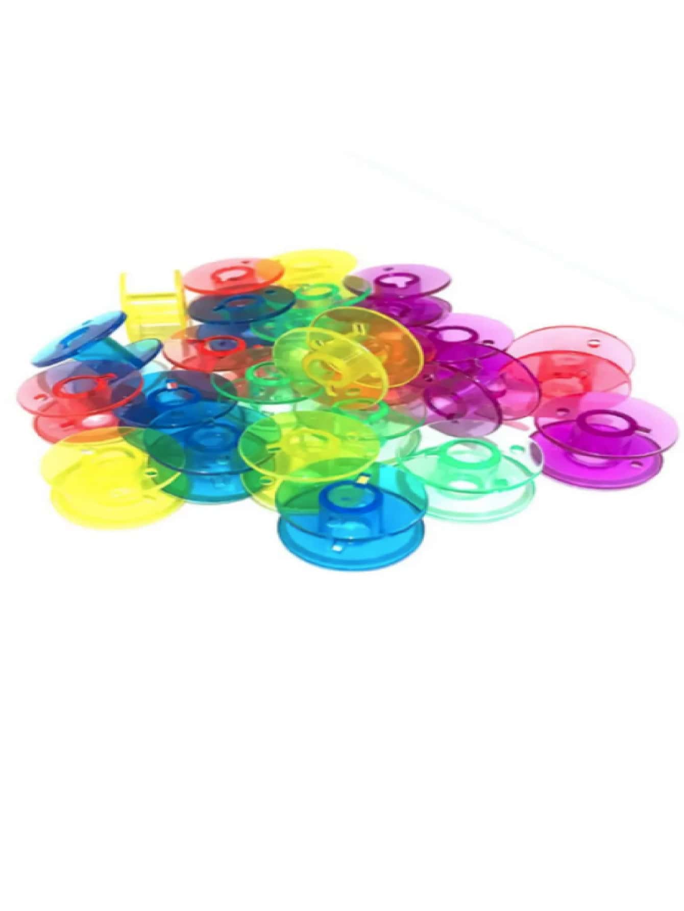Bobina Plástica Baixa Colorida P/ Máquina Costura c/ 30 unidades - Multicolorido - Visão 1
