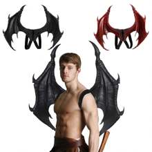 1pc Giant PU Foam Black Dragon Wings For Stage & Dragon People Cosplay Performance Prop Halloween - Burgundy - View 1