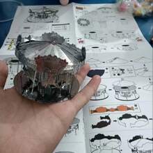 3D Metal Puzzle Assembly Model, DIY Stainless Steel Buckle Jigsaw, Architecture Model, No Glue, Birthday Gift, Decorative Ornament, Dutch Windmill, Arc De Triomphe, Brandenburg Gate, Tower Bridge, Ferris Wheel, Burj Khalifa, US Capitol, Carousel - Multicolor - View 17