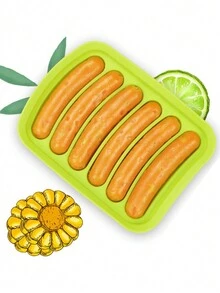 1pc Random Silicone Sausage Mold With Lid, Baking, For Baby Food Supplement And Kitchen Tools - Multicolor - View 5