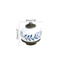 1 pieza de Tirador de cajón de muebles de manija pequeña de aleación de zinc / cerámica de estilo chino blanco con un solo agujero - cerámica china blanca - Ver 8