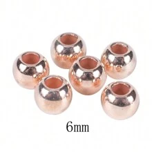 30-100個/包 直徑為 4 6 8 10 12mm 的 DIY 珠子配件 大孔CCB間隔鬆散珠子，適用於珠寶製作 - 原子 - 查看 14