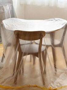 Multi-Purpose Disposable Dust Cover With Adhesive Tape – Water-Resistant Protection For Furniture During Renovation And Cleaning – Odorless, Transparent PE Film For School, Office, Household, Travel, Bag, Organizer, Storage - Clear - View 2