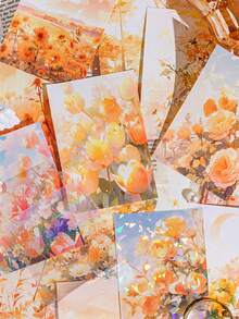 CANDY POETRY 32张/包 白色牛皮纸 梦到花境系列 INS高颜值梦幻日记DIY基础材料 - 彩色 - 查看 3