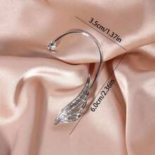 1 Paar Hip Hop Diamant Engel Flügel Ohrmanschette, Clip-On, modischer Clip-On Schmuck für Damen Tägliche Accessoires
