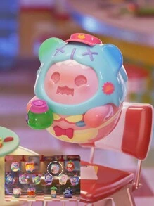 1个餐厅食物造型卡通熊模型玩具摆件，采用PVC和ABS材质，可爱的桌面装饰品，将美味食物与小熊巧妙结合，独特的设计使其成为馈赠亲朋好友的绝佳收藏礼物，款式随机发货 - 彩色 - 查看 2