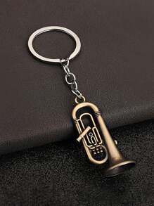 1 pieza Mini instrumento musical saxofón de metal en estilo bohemio y dopamina, llavero colgante, regalo musical para amigos, padres, niños, accesorios de coche, bolso, escuela, estilo gótico y Y2K, disponible al por mayor