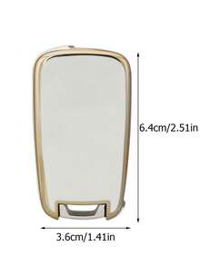 TPU Flip Key Cover Remote Fob Case Shell Protector 2 Buttons White & Gold For Vauxhall Opel Astra J Insignia Zafira B Meriva Corsa D E Mokka Cascada 2009 2010 2011 2012 2013 2014 2015 2016 2017 2018 - 2 Buttons White & Gold - View 7
