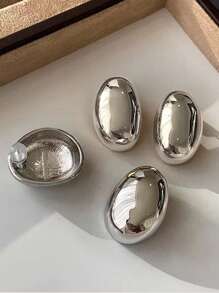 2 Pairs Of Fashionable Pimple Earrings, Women's Stainless Steel Ear Studs In Ins Style