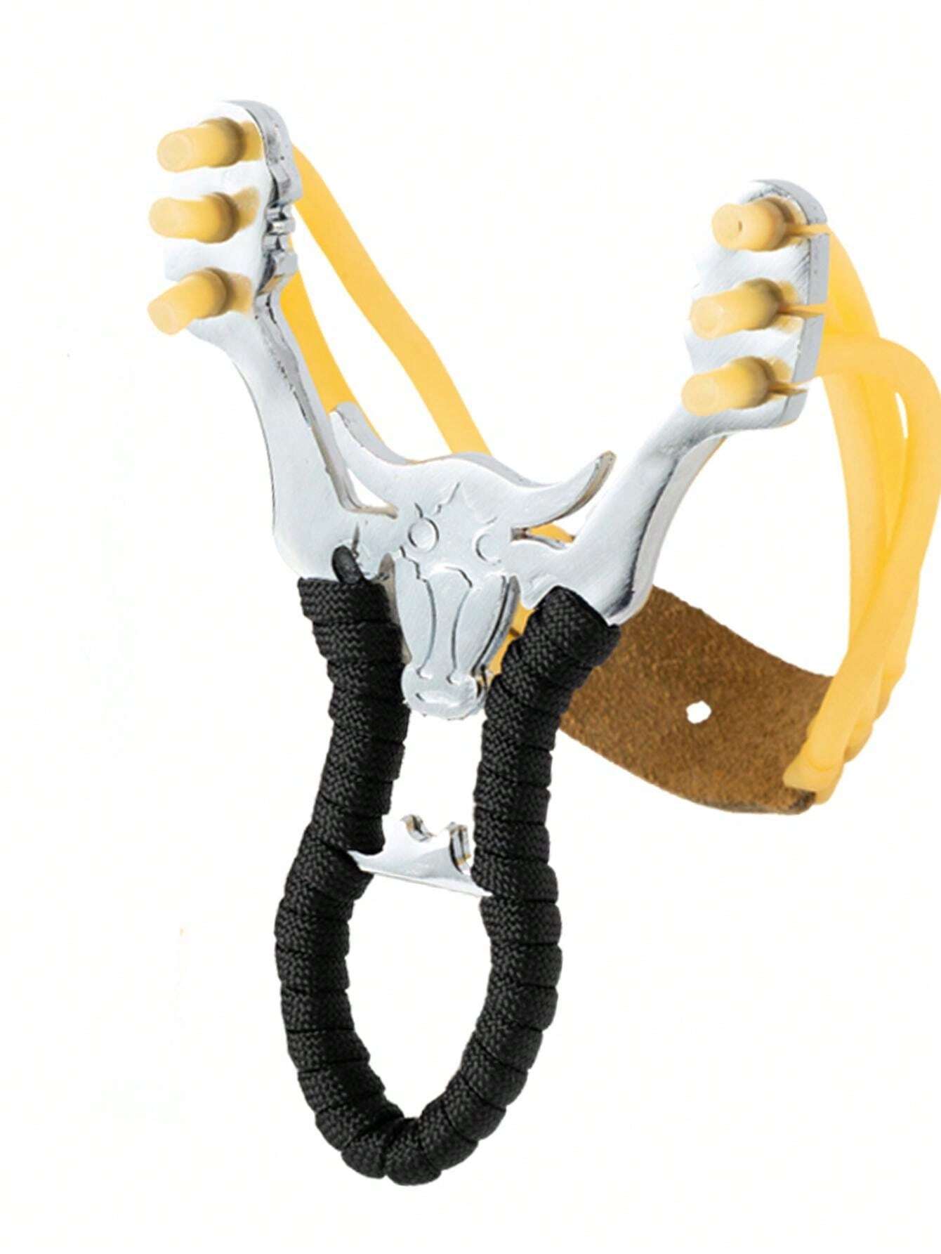 1pc Alloy Outdoor Shooting Slingshot With A Rubber Band For Outdoor