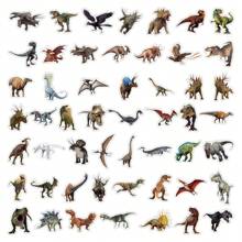 105 stuks dinosaurus realistisch stickerspakket | Coole dinosaurus vinylstickers voor scrapbook, journaling, laptop, bumper, skateboard, waterflessen, computer, telefoon, cartoon, harde hoed, autostickers