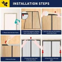 1pc Magnetic Shielding Door With Automatic Closing Net Curtain, Keep Bugs Out, Lace Mesh, Easy Install, Breathable Ideal For Various Scenes