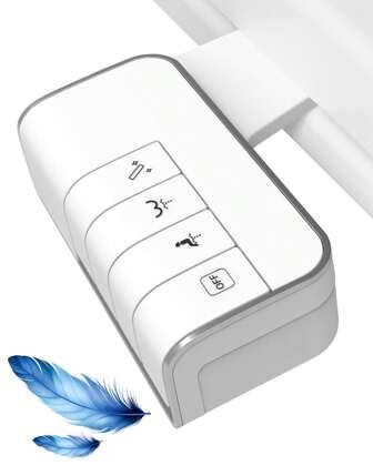 Bidet Attachment For Toilet, Non-Electric Dual Nozzle For Frontal & Rear Wash, Adjustable Water Pressure Control, Fresh Water Bidet Toilet Seat, Self Cleaning Water Sprayer, White