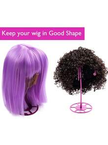 Herramienta de colocación de pelucas - Soporte para pelucas - Rosa - Ver 5
