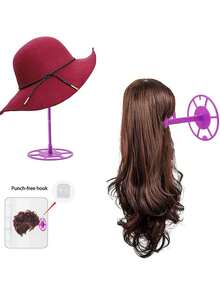 Herramienta de colocación de pelucas - Soporte para pelucas - Rosa - Ver 6