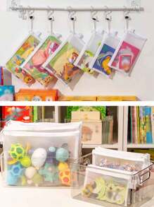 1/3pcs Building Block Puzzle Storage Bag Travel Multifunctional Organizer Bag - White - View 5