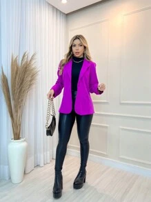 Women Blazers - 紫色 - 查看 1