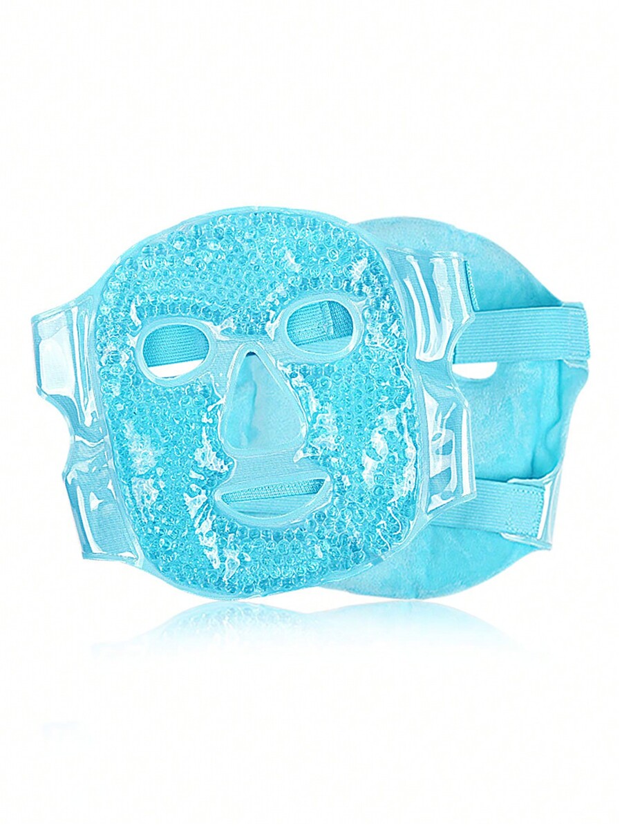 1pc Ice Pack Face Mask PVC Fabric Gel Bead Face Mask For Hot And Cold