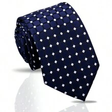 1pc Men's Classic Striped & Polka Dot Handmade Tie, Formal Business Necktie, Suitable For Banquet & Evening Formal Wear, Work & Professional Attire, Casual Italian/British Retro Style Accessories