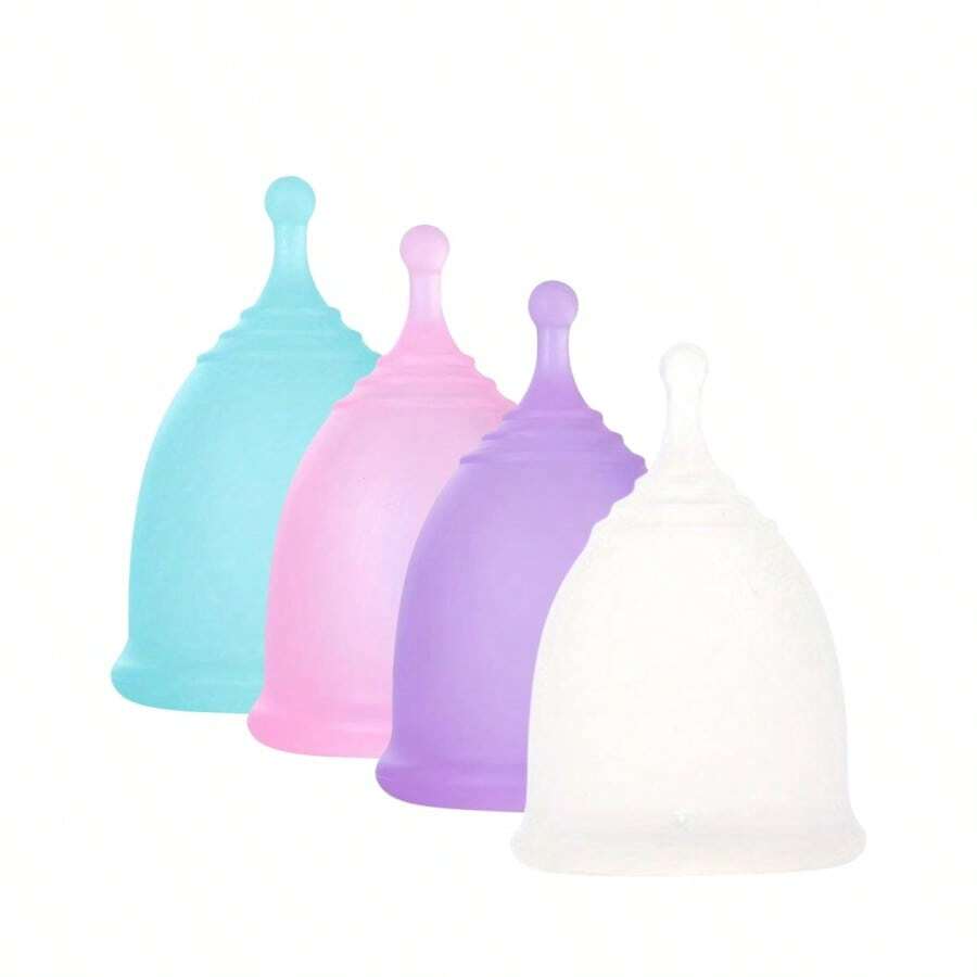 1pc Silicone Menstrual Cup, Leakproof Women\ Period Care Cup, Reusable Alternative To Sanitary Napkins - 彩色 - 查看 1