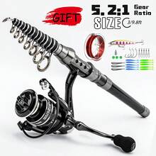1.8-3mSpinning Casting Carbon Fishing Rod Portable Travel Rod Spinning Fishing Rods Fishing Tackle Telescopic - Black - View 1
