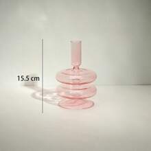 一件独特的玻璃烛台，用我们美丽的玻璃烛台点亮您的生活。手工制作，完美无瑕，这些烛台适合任何场合！、房间装饰、礼物 - 彩色 - 查看 14